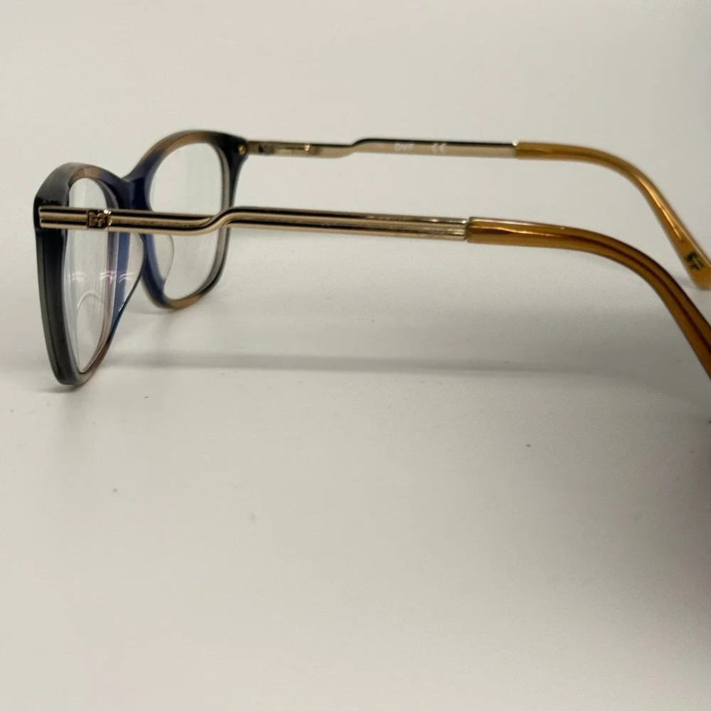 Diane von Furstenberg DVF5103 Blue Brown Gradient Square Eyeglasses Frames 53-16